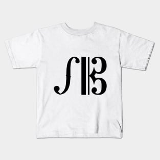 C clef and F (black) Kids T-Shirt